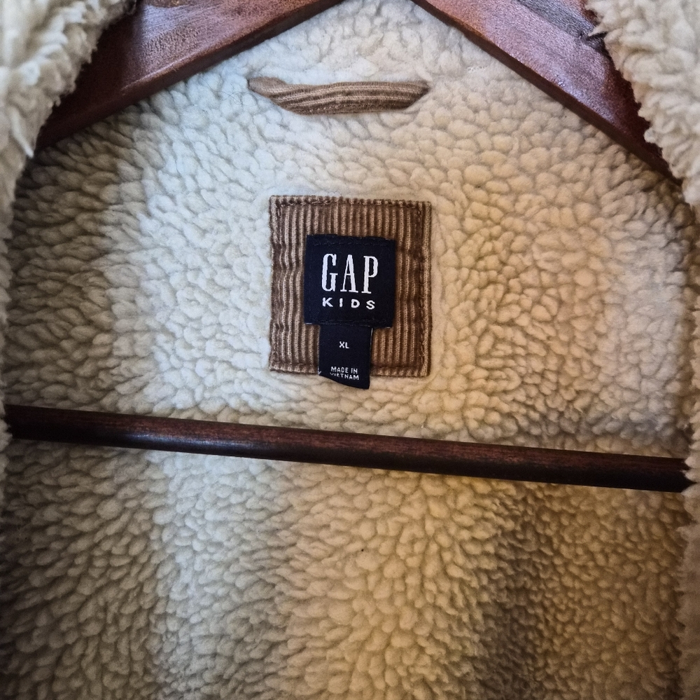 GAP Kids Brown Corduroy, Sherpa-lined Jacket, Size XL / 12Y - Picture 4 of 4